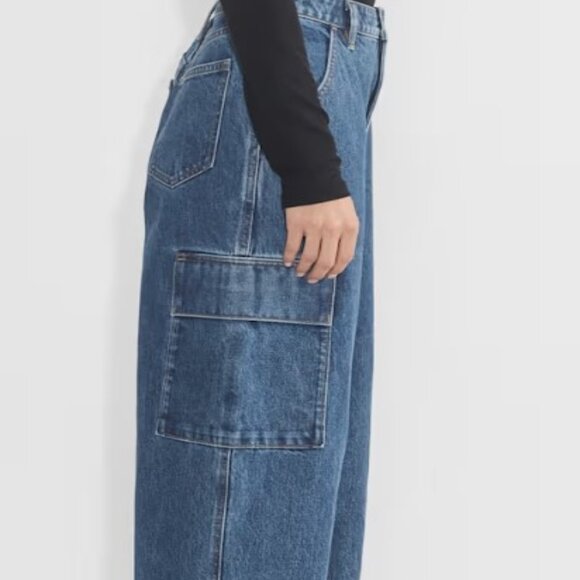 Wilfred Women's Strut Cargo Jeans in Classic Blue Wash (Size 30 x 32) - Picture 2 of 13